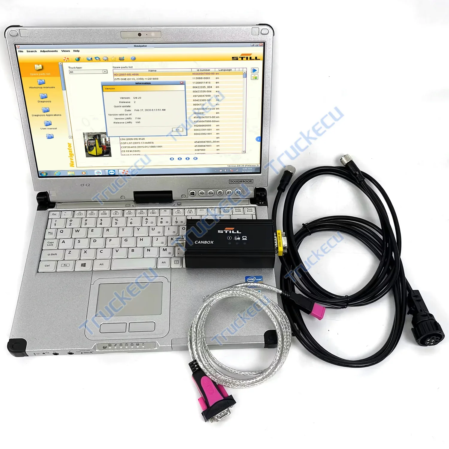 For Still canbox Diagnostic Kit Still forklift truck Diagnosis tool canbox STILL steds navigator Scanner Tools CF C2 Laptop
