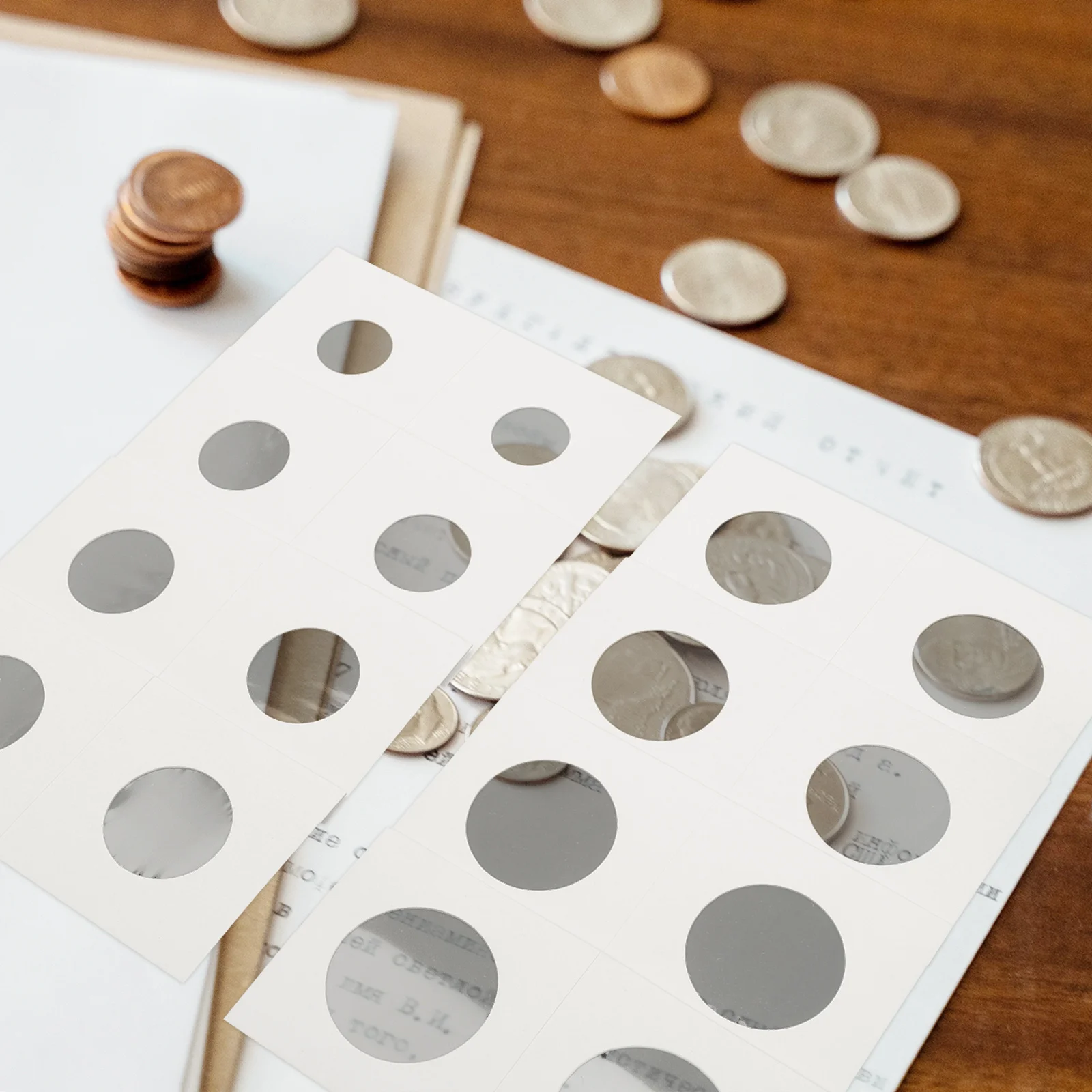 

400Pcs Coin Holder Paper Cardboard Holds Storage Organizer for Collectors Coin Collection Supplies Coins Organizer
