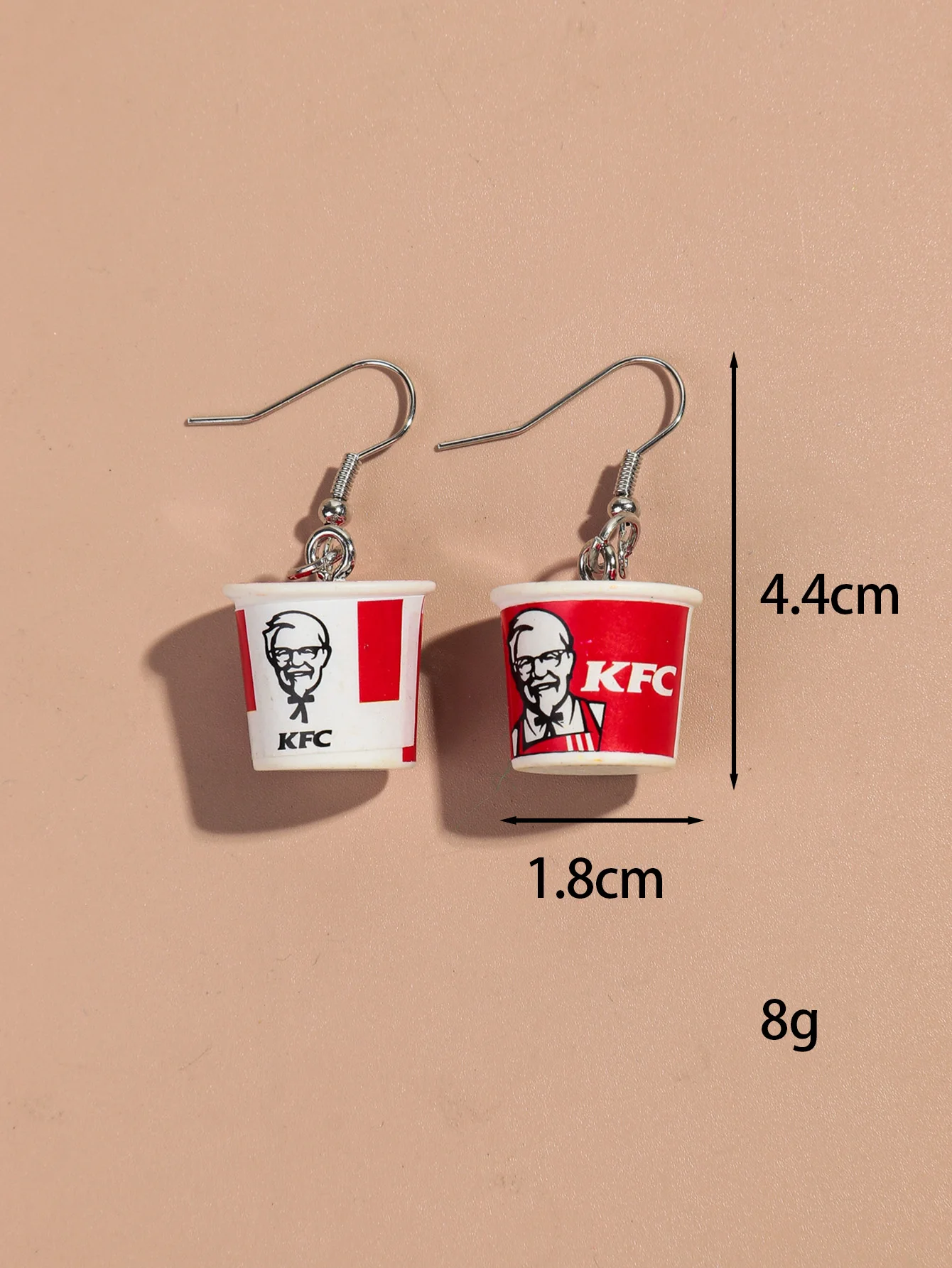 راتنج ثلاثي الأبعاد للأطعمة والبطاطس المقلية إسقاط أقراط للنساء ، محاكاة زجاجة شرب ، قرط متدلي ، هدايا مجوهرات ، جديد ، لطيف