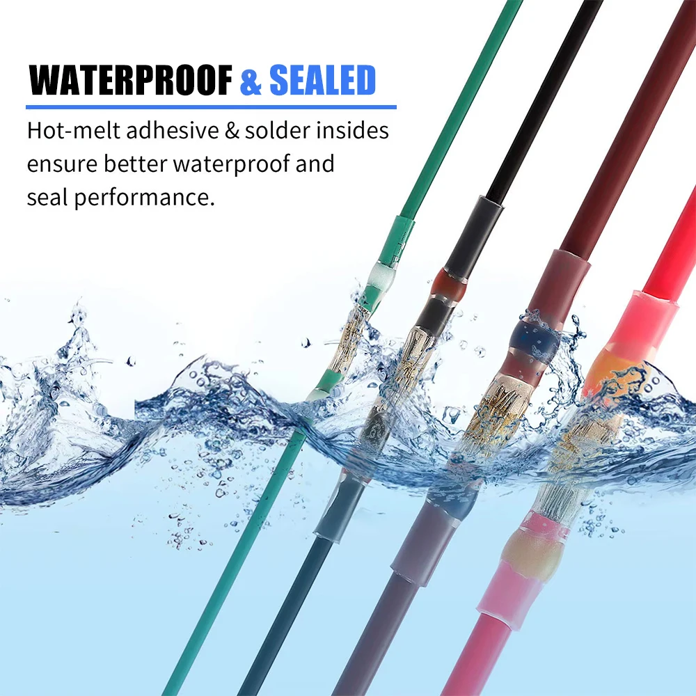 

Waterproof Solder Seal Heat Shrink Butt Connectors - Electrical Wire Car Insulated Terminal Lug Terminals LK-AA446