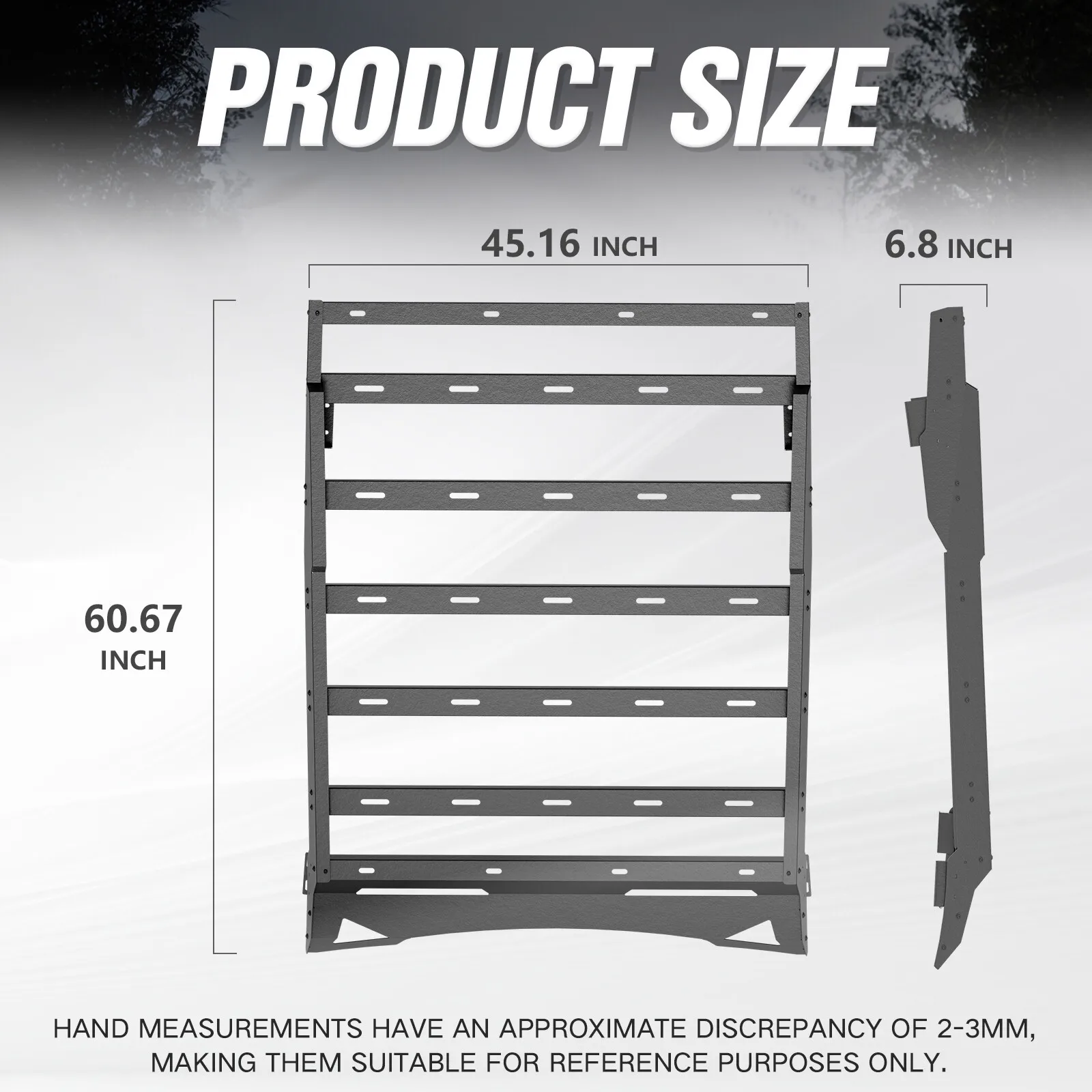 150 رطل أفرلاند سقف علوي تخزين الأمتعة حامل حامل سقفي رفوف البضائع سلة متوافقة مع 2005-2023 تويوتا تاكوما طاقم الكابينة #3