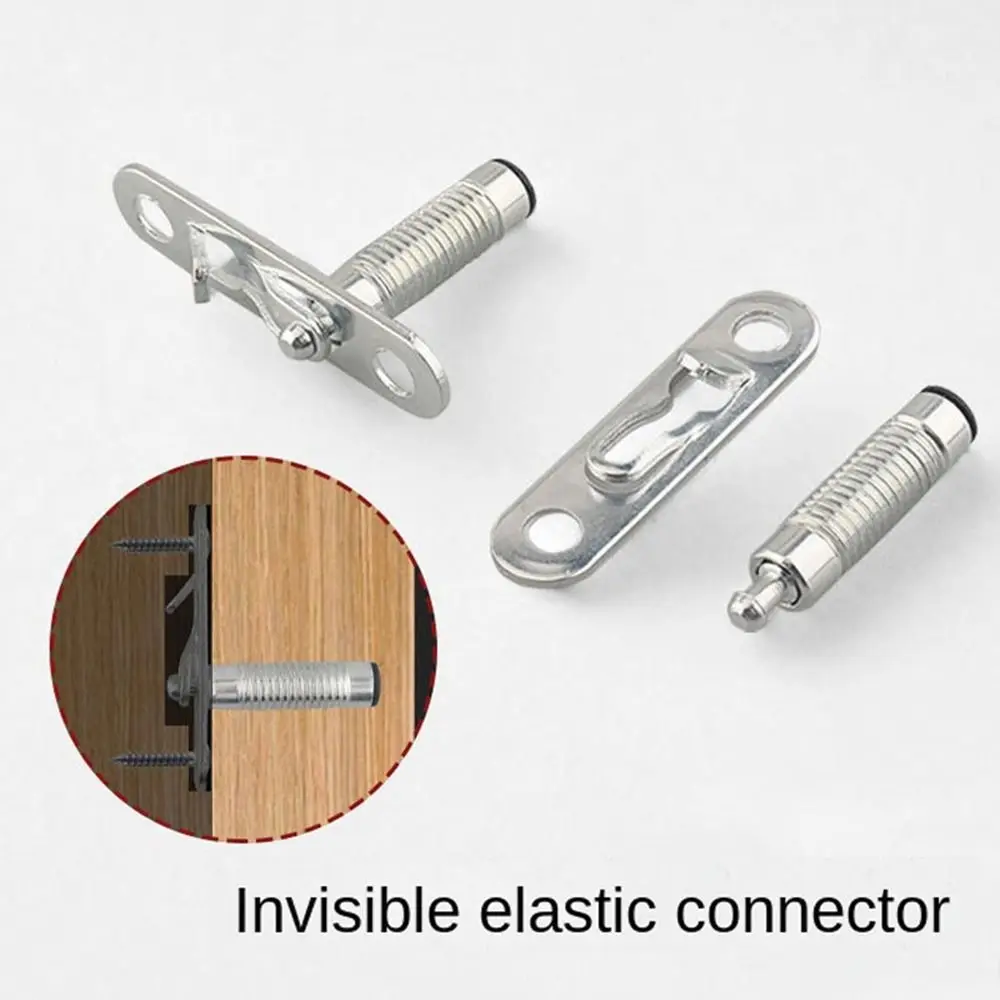 4Set Multifunction Cabinet Board Connectors Fixed Elastic Connectors Telescopic Lock Buckle Furniture Hide Clapboard Holder