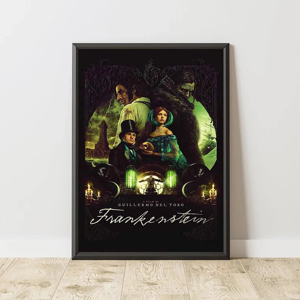 ملصقات مطبوعة على القماش من فيلم فرانكنشتاين، جداريات زخرفية تحت عنوان الفيلم، ديكورات غرفة المنزل الحديثة، هدايا عيد الميلاد، غير مؤطرة #3