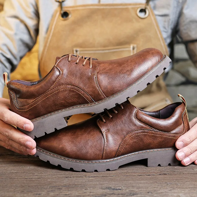 

PU leather casual shoes men designer formal casual business derby shoes man wedding dress luxury zapato oxford office suit shoes