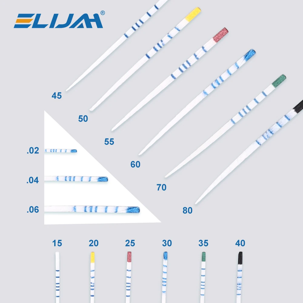 ELIJAH 5Boxes/Set Dental Absorbent Paper With Scale Points Sterile Mixed Size Root Cancel Endodontics Cotton Fiber Tip Materials