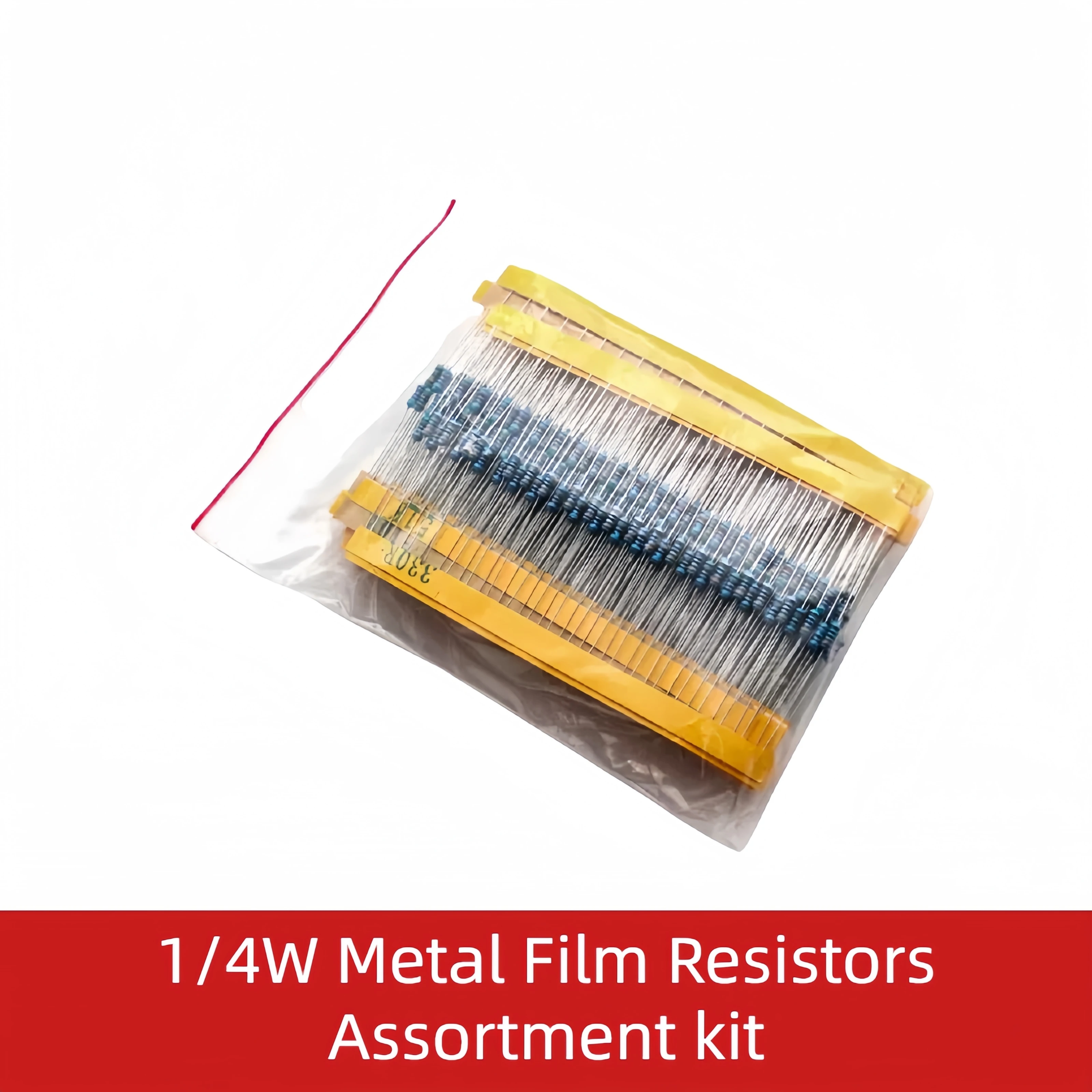 Metal Film Resistores Variedade Kit Set, DIY, 30 Tipos, 20 Cada, 10 Ω ~ 1M, 0.1 Ohm-10M, 1/4W, 600Pcs Box