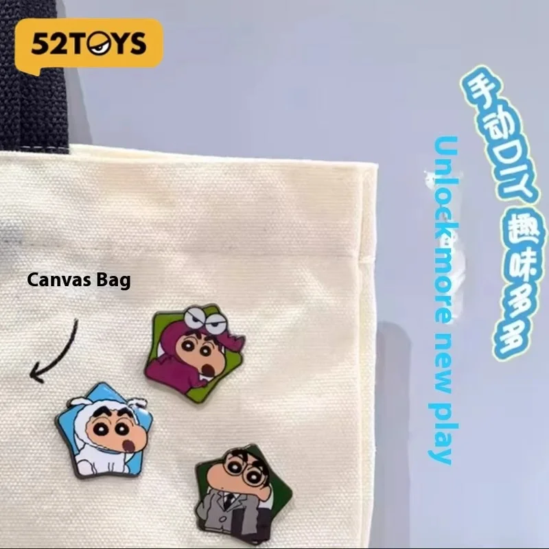 

52TOYS Crayon Shin Chan MINI-STAR Badge Series Blind Box - Cute Fashion Brooch Ornament Trendy Collectible Accessories Gift