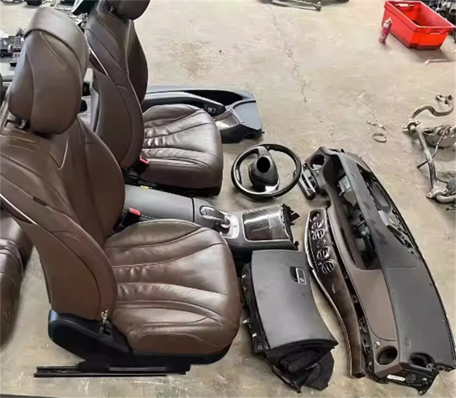 Car seat center channel center console door interior modified for Mercedes Benz S-Class w221 upgraded  w222