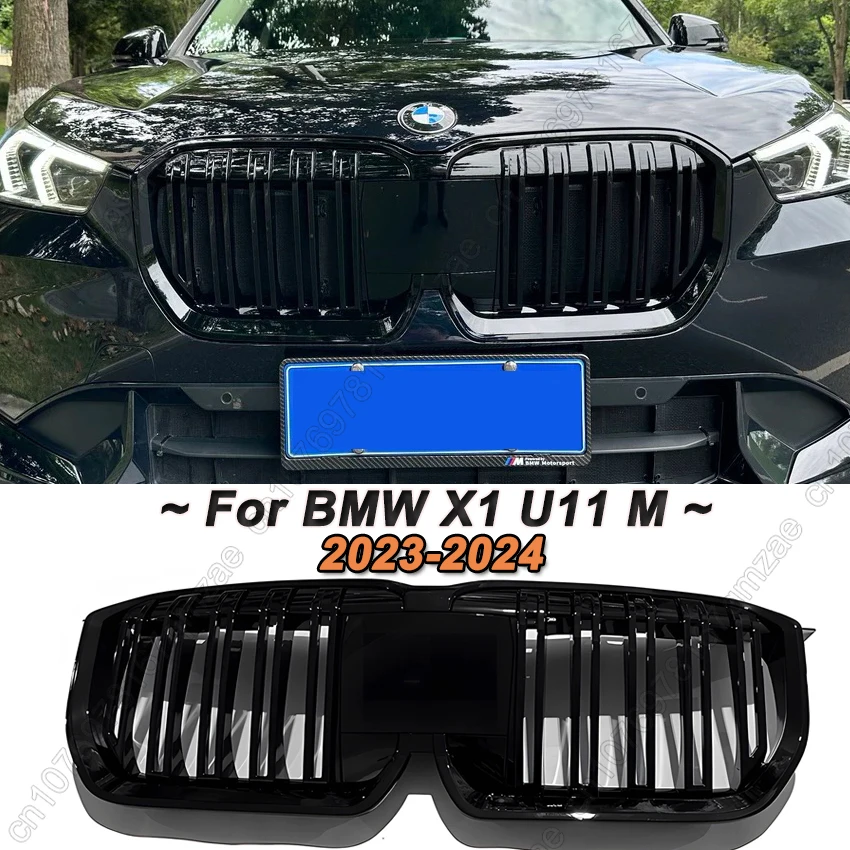 

Car Front Kidney Grill Grille Racing Grills Single/Double Slat Style Kits For BMW X1 U11 U12 xDrive18d 28i 23d M Sport 2023-2024