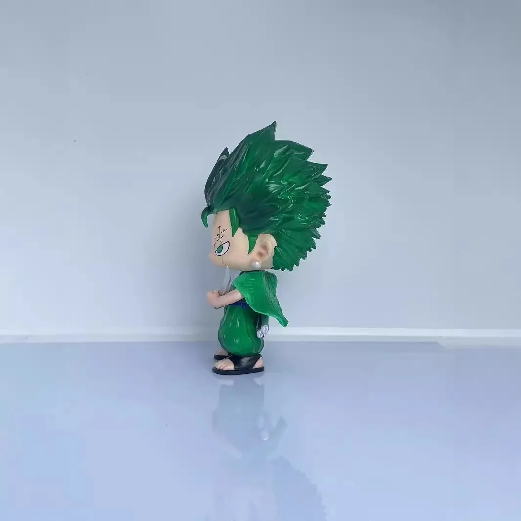 Een Stuk Anime GK Cartoon Figuur Q Versie Zoro Perifere Action Model Speelgoed Pop Efigy Auto Decoratie Gift