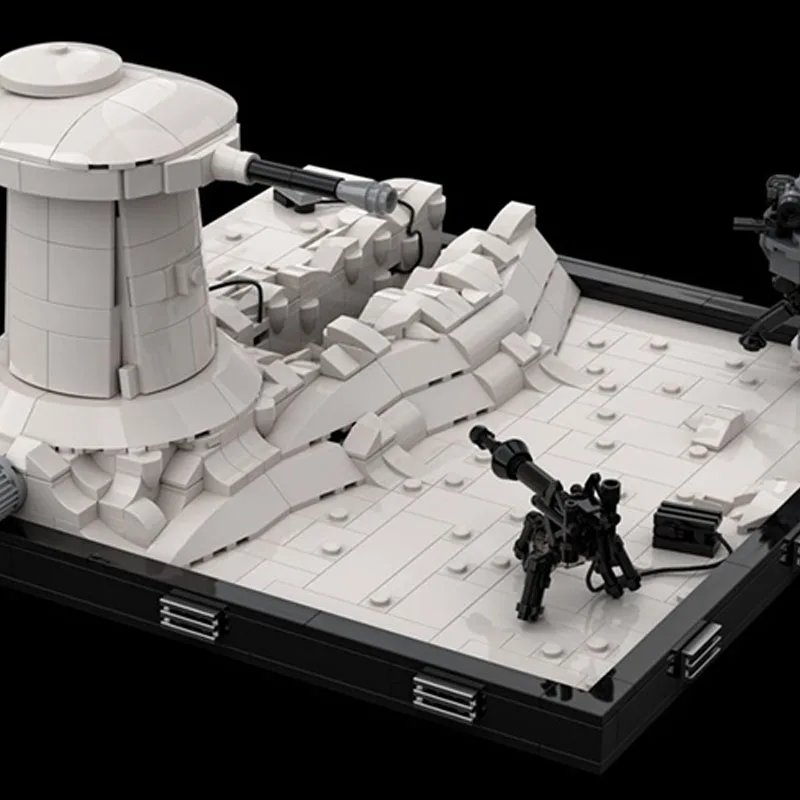 817PCS Star Battle MOC Battle of Hoth Diorama Educational Building Blocks Gift for Kids Operational Ability Training
