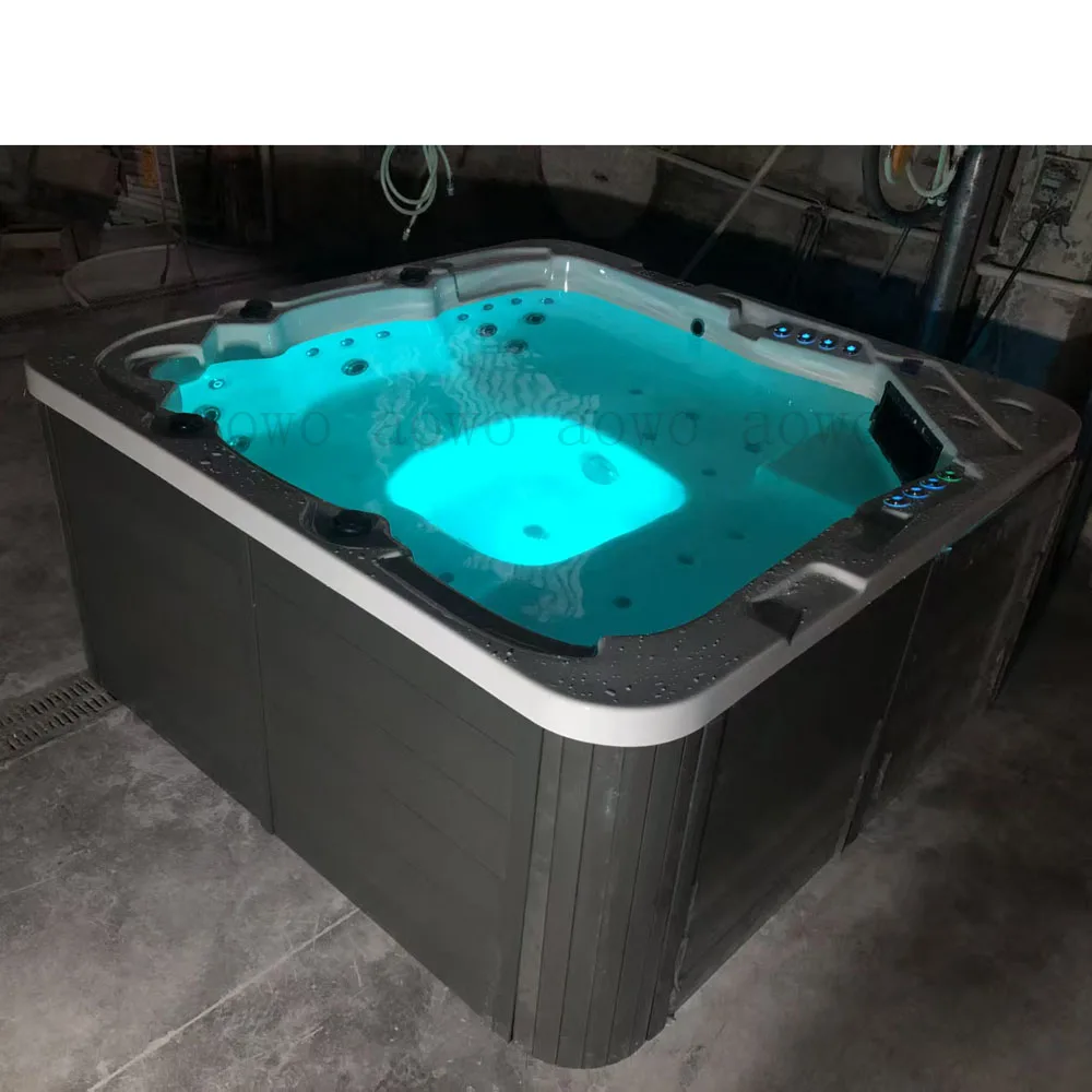 2.2m 4-5 Persons Outdoor Hot Tub Jacuzi 220V ETL UL Certified 90 Jets Whirlpool Spa With Filter Big Size Soaking Pool