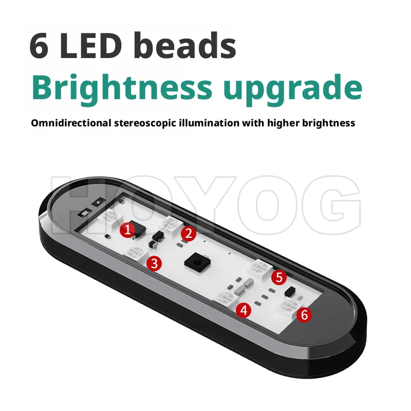 Fit for Toyota Raize 2019-2026 USB Rechargeable Wireless Car Door Welcome Lamp with a Magnetic Mount