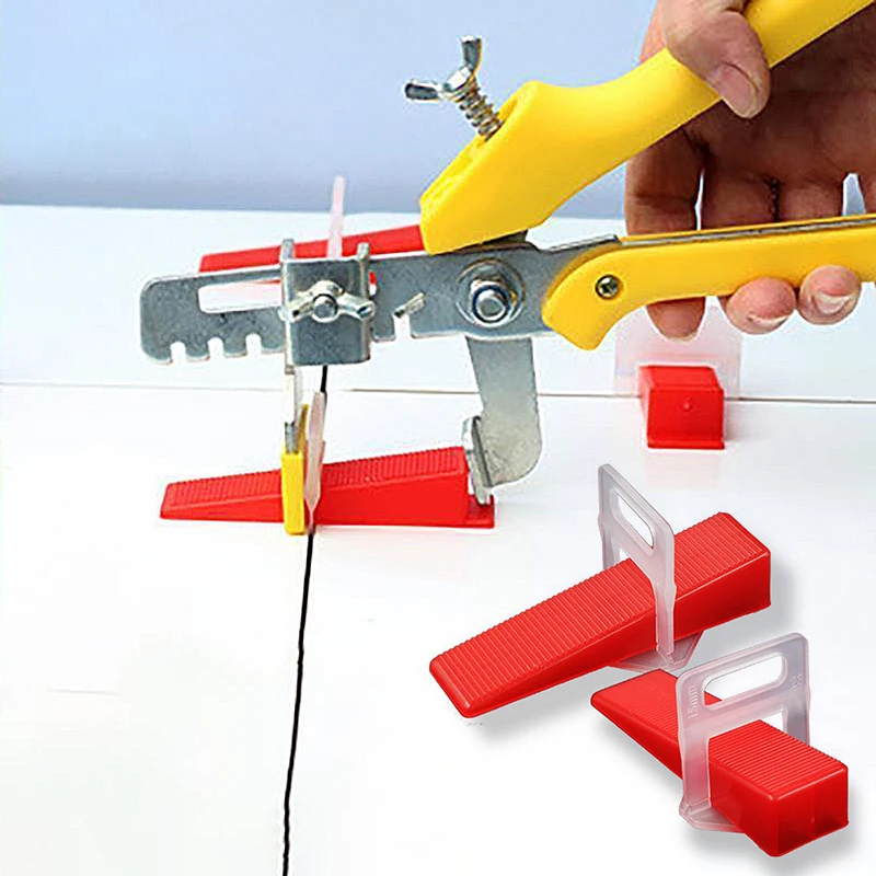 100PCS Tile Leveling System Laying Level Wedges Alignment Spacers Leveler Locator Spacers Flooring Wall level 1/1.5mm