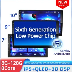 Android 15 Wireless CarPlay car radio Android Auto GPS multimedia player 2 DIN universal 7/9/10 inch Car stereo WiFi player 2din