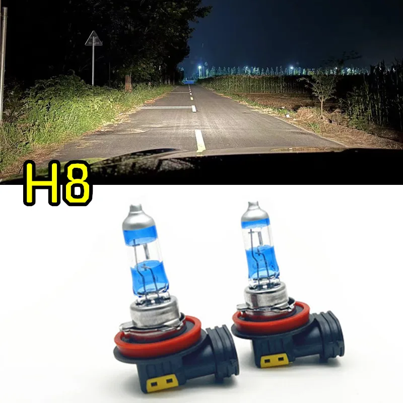 

2 Pcs H8 55W Halogen Bulbs Night Walker Headlights fog lamps light running 12V Warm yellow light auto Car Light Headlight bulb