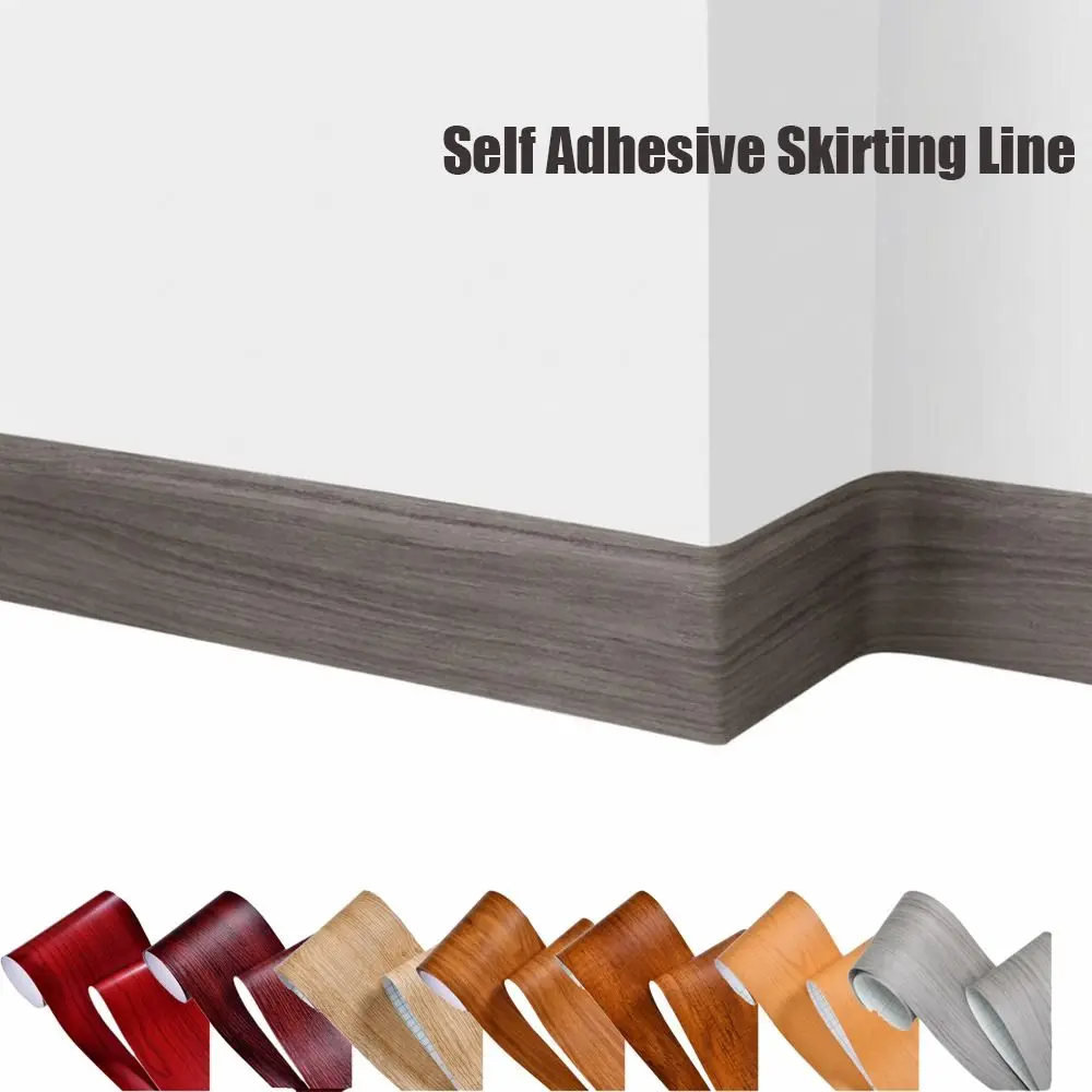 DIY 5 Meter Wall Base Self Adhesive Thickened Wall Sticker Soft Anti-collision Decoration Strips Bedroom