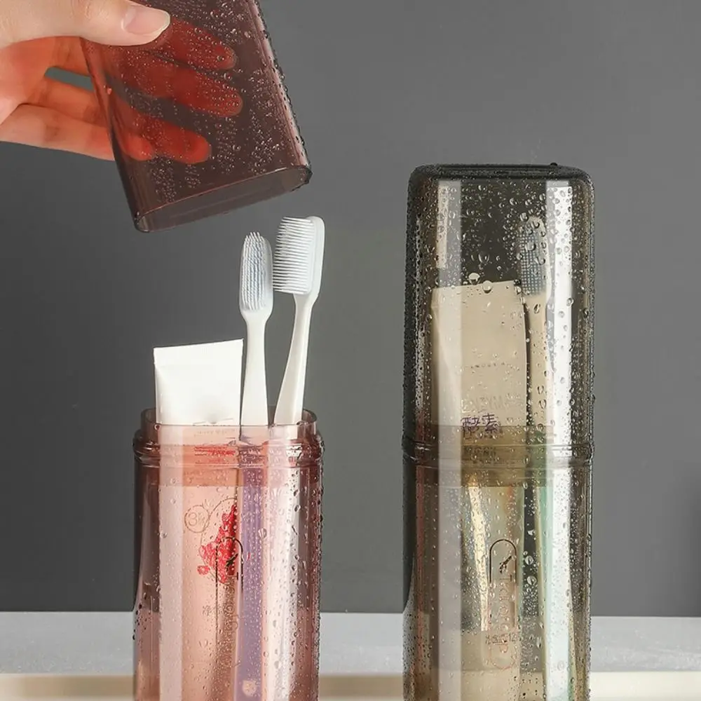 Travel Toothbrush Storage Box Portable Bathroom Storage Tooth Glass Cup Household Accessories Toothbrush Toothpaste Holder