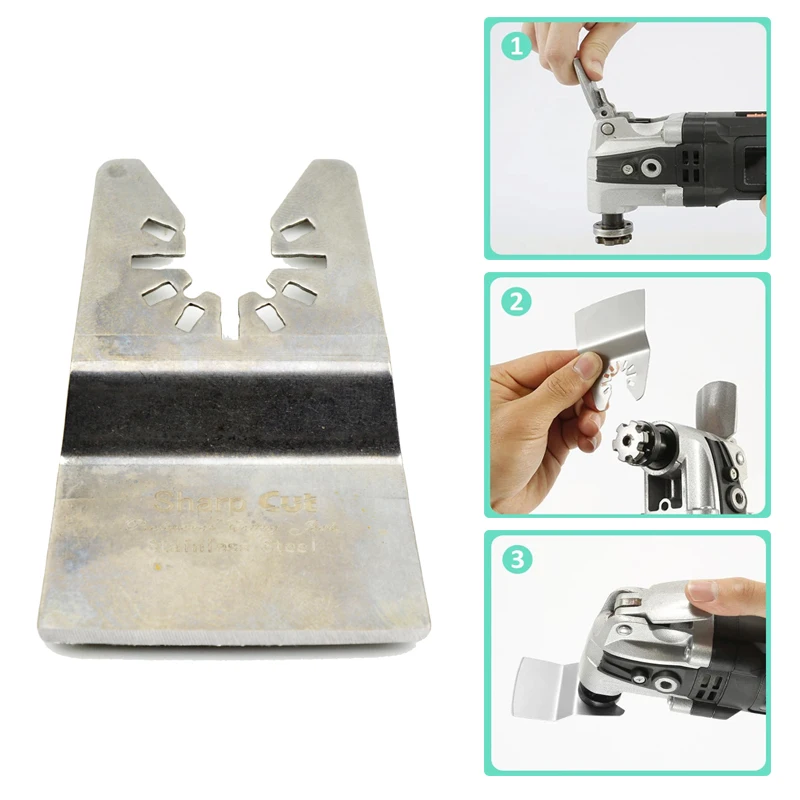 Stainless steel 304 Oscillating Plunge Tools Scraper Flat Shovel Knife Bend Offset Scrabble knife For moving Glue Multi DIY Tool