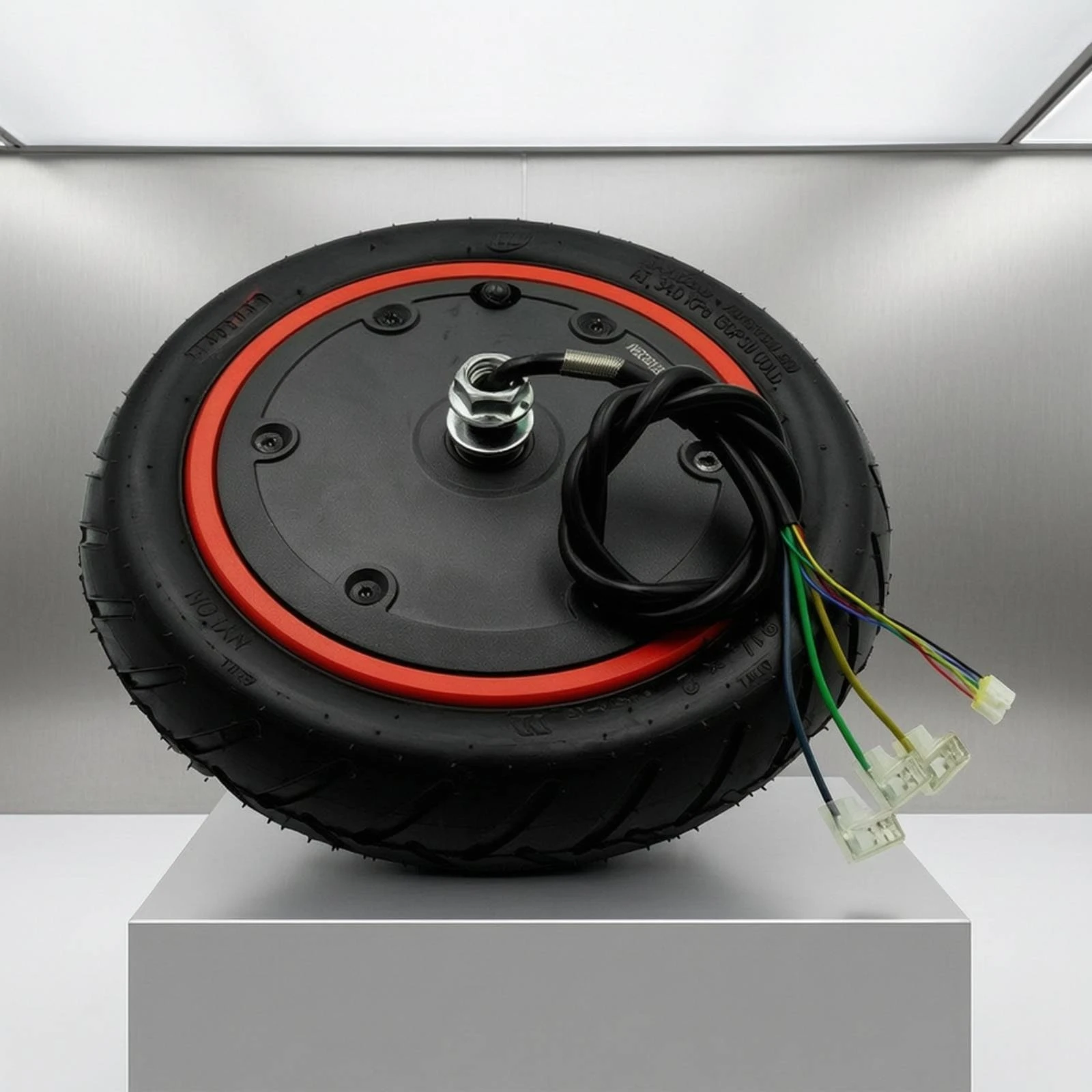 Scooter Motor Wheel Assembly Replacement Electric Scooter Hub Motor Wheel with Tire Powerful Quiet