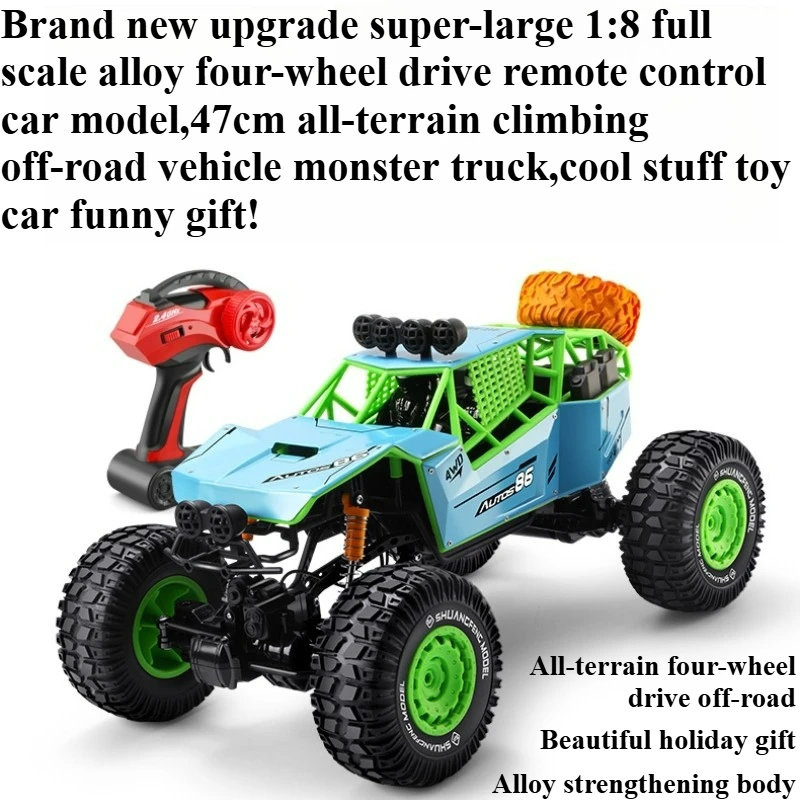 

Cool Stuff Toy Car Funny Gift-1:8 Full Scale 4WD Climbing Off-road Rc Car,Remote Control Car,Monster Truck,Rc Cars Toys for Kids