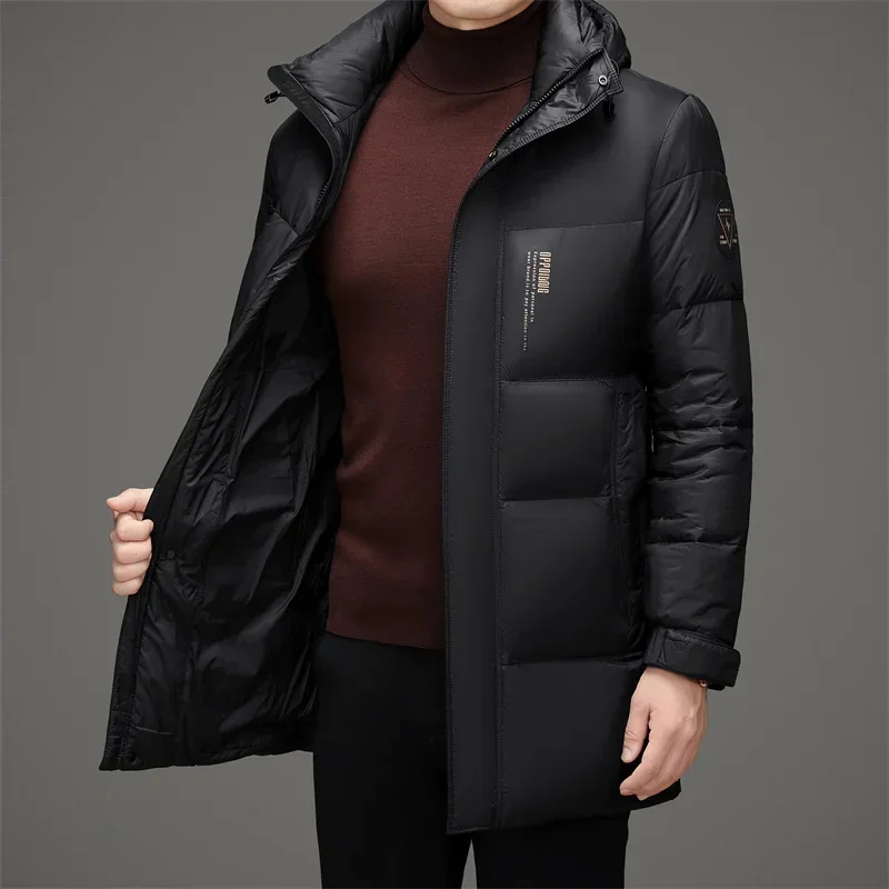 COZOK Top Down Jacket Men's Winter Detachable Casual Fashion Duck Thickened Coat New Style Warm Cold-proof Clothing Jack