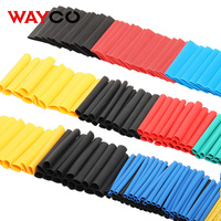 127/164PCS Heat Shrink Tubing Kit Thermoresistant Insulation Tube Electrical Wire and Cable Connection Heat Shrinkable Sleeves