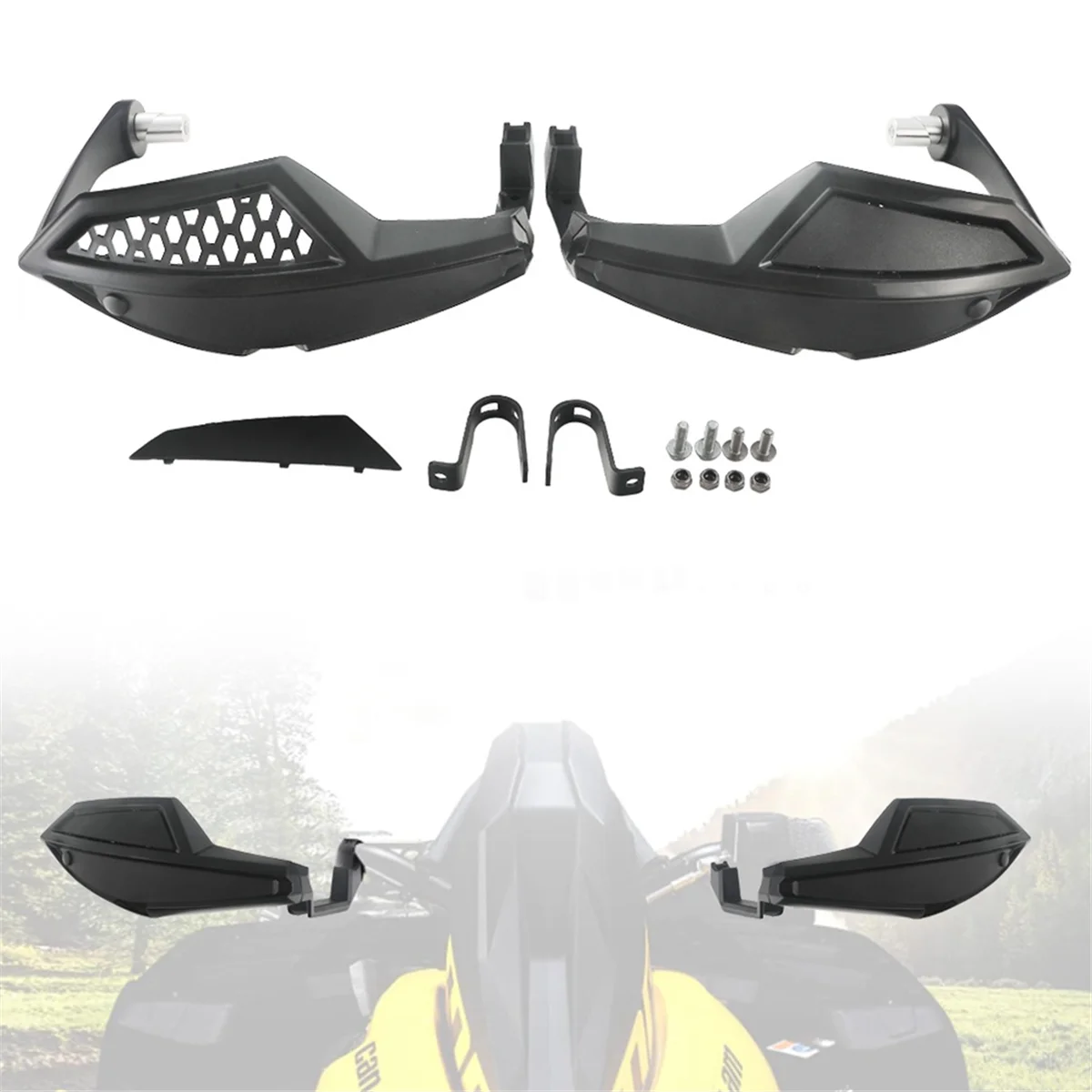 ATV Hand Guard Wind Deflector Handlebar Protector Kit for Can-Am Outlander 450 500 650 800 1000 Renegade DS G2 G2L G2S