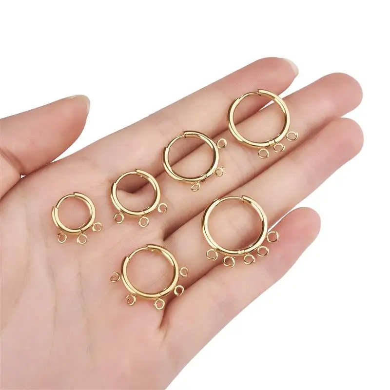 10-50pcs/Lot Stainless Steel Ear Hook Findings Earrings Clasps Hoop Earring For DIY Jewelry Earrings Making Supplies Accessories