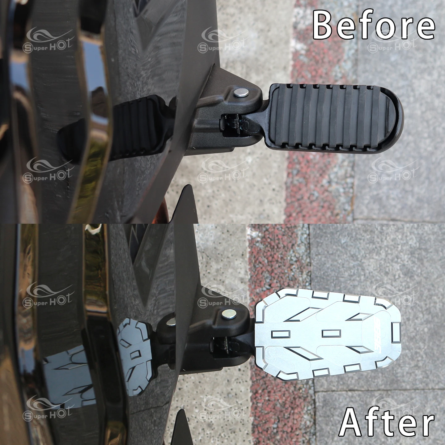 Motorcycle Accessories Front Footpegs Competitive pedal widening off road anti-skid foot pedal for Zontes 368G 368 G 2024-2026