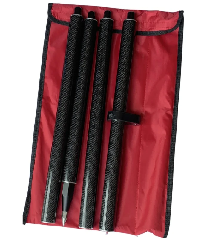 

G High Quality 1.8m Carbon Fibre Gps Pole 2m Gnss Prism Pole with Sponge Grip 32mm Diameter Surveying Pole 4poles 5/8x11 Thread