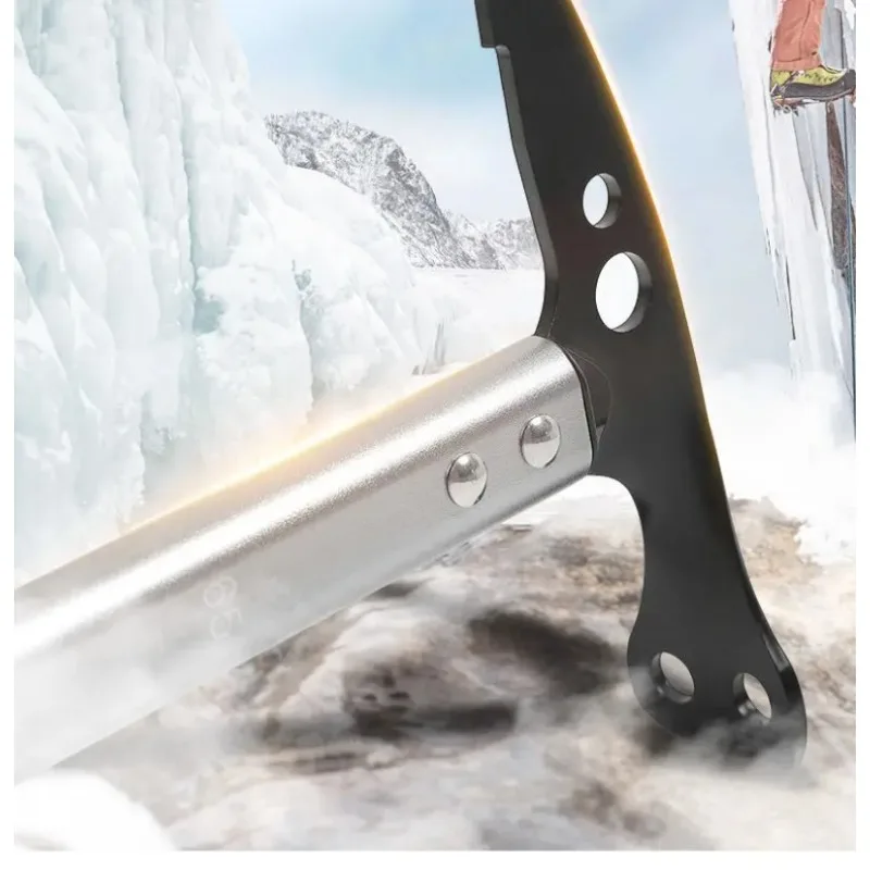 

Aluminium Mountaineering Anti Slip Ice Tool Ice Axe for Glacier Climbing Ascia Multifunzione