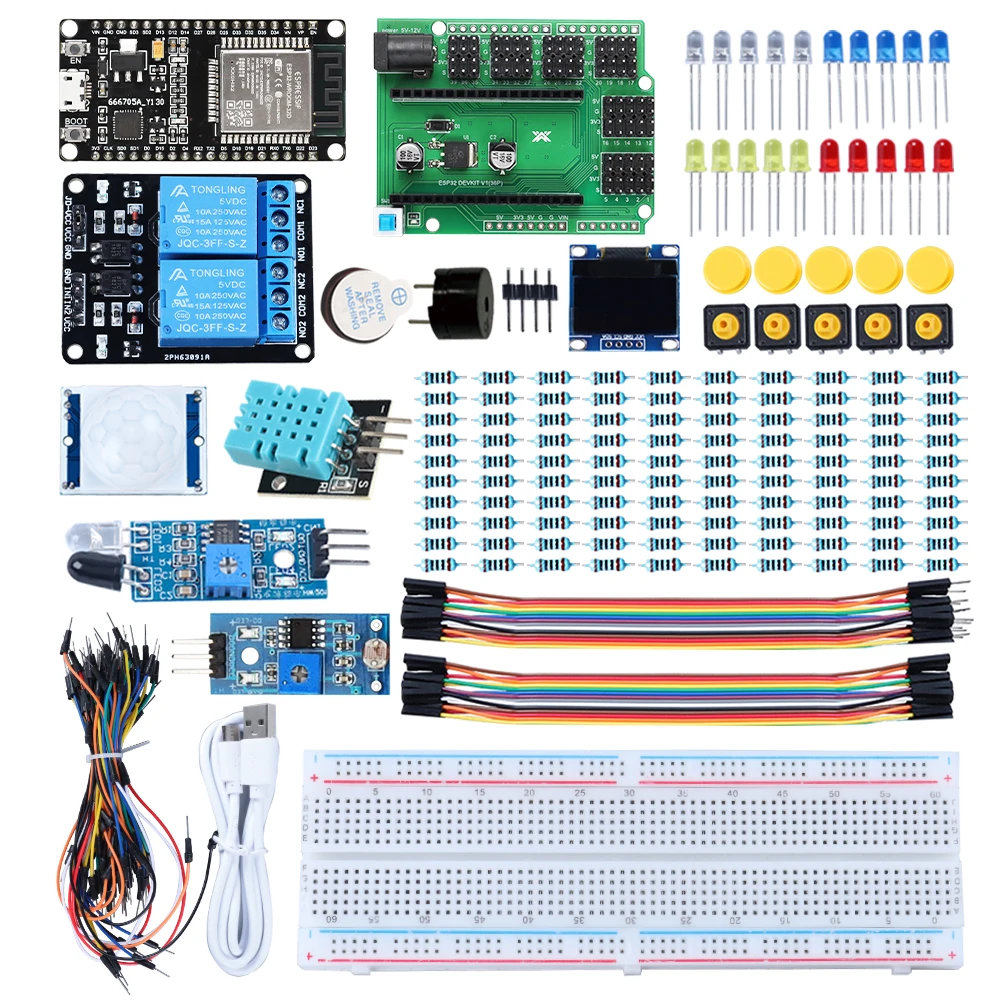 ESP32 Starter Kit para Programação Arduino, WiFi IOT, Equipamentos de Automação, Tecnologia, Inovação, Best Selling Electronics Kits