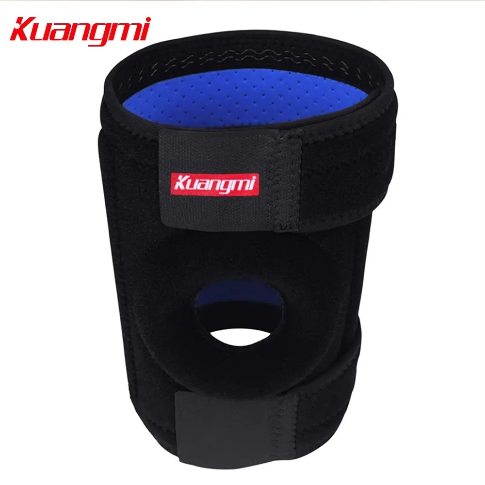 Kuangmi 1 PC Knee Support Brace Adjustable Wrap Protector Pads Sleeve Cap Patella Guard for Sports,Joint Pain Relief,Jogging