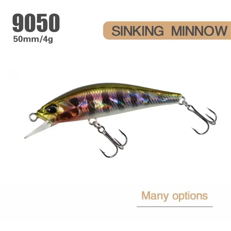 2/4/6PCS 4g Fake Bait Submerged Mino Bait Fishing Gear Products 5cm Hard Bait Floating Swimming Freshwater Sea Bass Fishing Bait