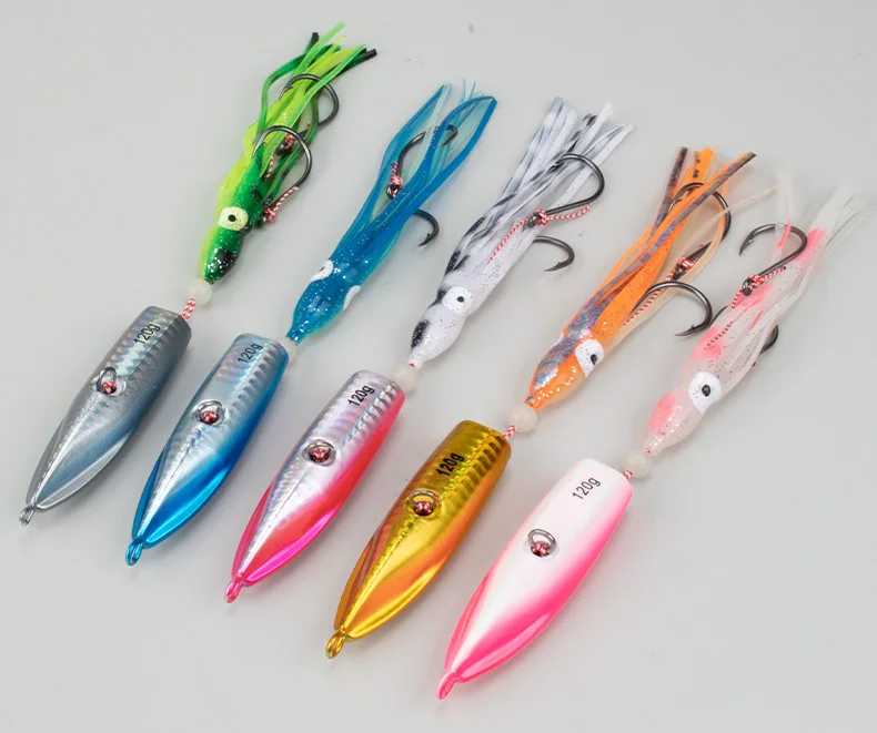 TEASER J49 80g 100g 120g 150g 180g 200g Langsam sinkende Inchiku Jig Köder Bottomship Weiche Tintenfisch Gummi Röcke Angeln Jiging Köder – Detail 17