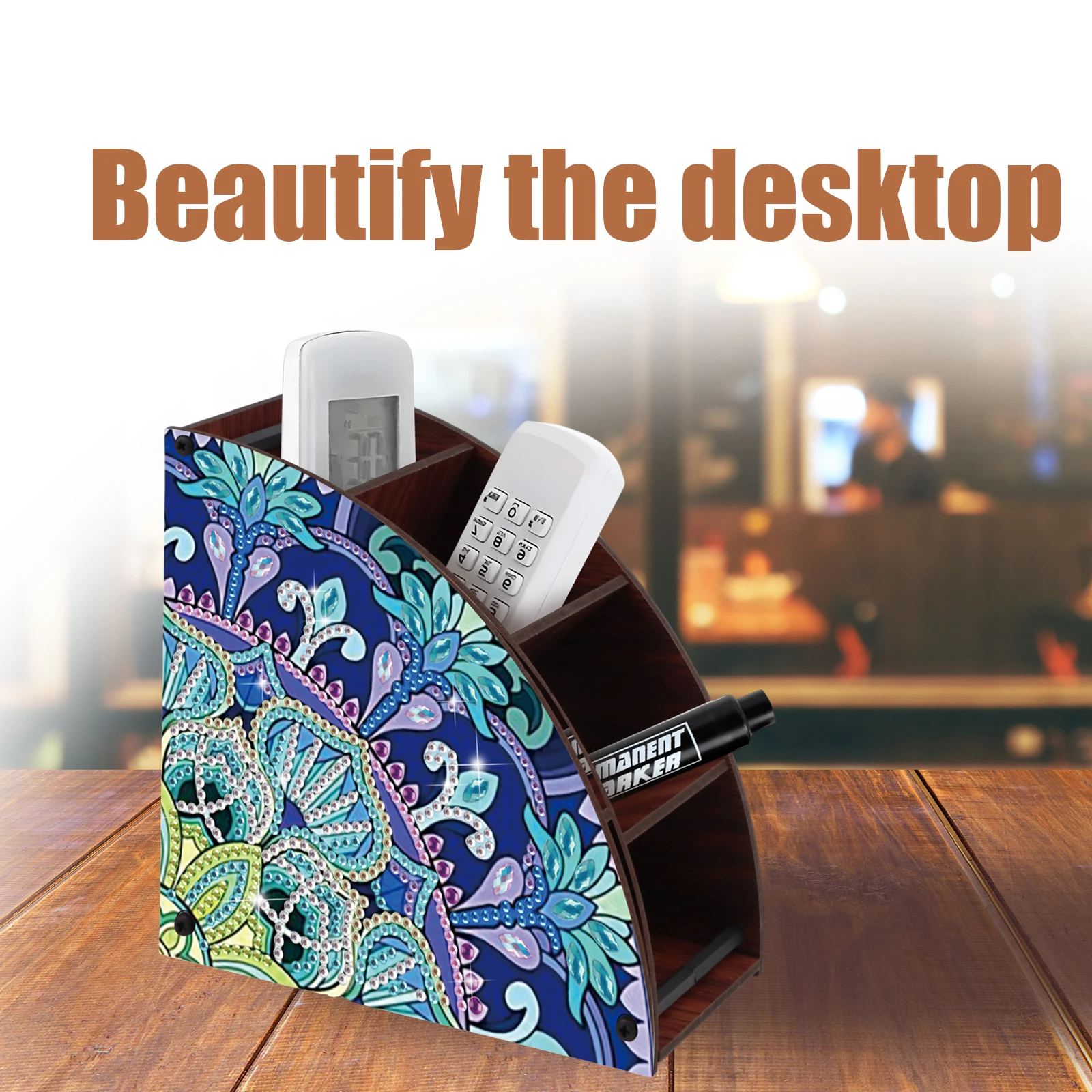 

Набор для алмазной живописи «сделай сам», треугольная форма, органайзер, цветочный деревянный ящик для хранения