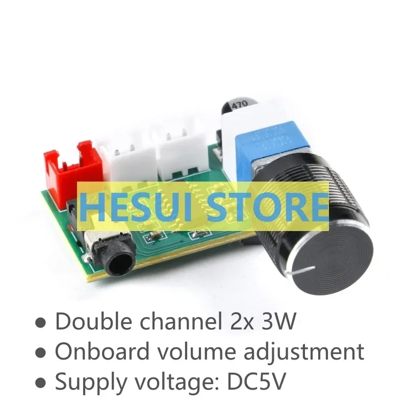 PAM8403 Digital Power Amplifier Board 2*3W Power dual channel audio amplifier with Volume knob XH-A157