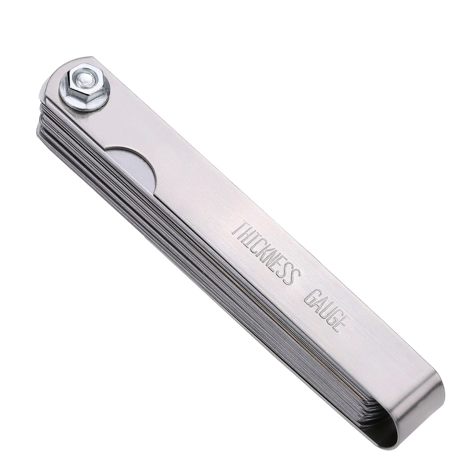 0.04mm - 0.88mm 32 Blades Metric Thickness Gage Set Tappet Valve Feeler Gauge Gauges /METRIC With Brass Measuring Range