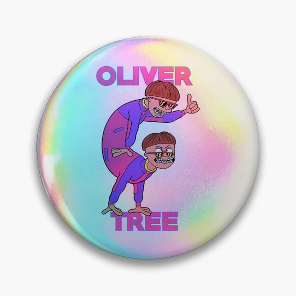 Dog It's Two Man Pin Holographic Star Heart Pin Brooches Laminated Button Fashion Accessory