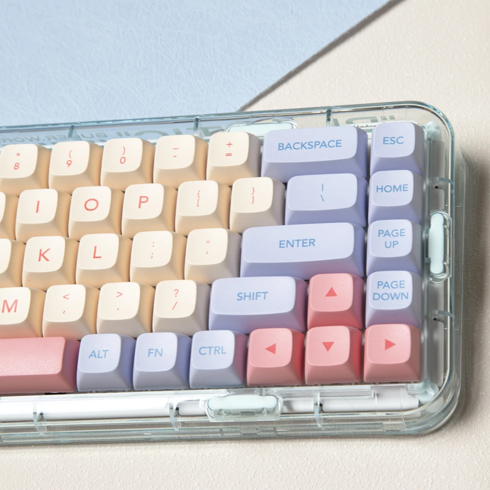 Marshmallow 132 คีย์ Keycaps PBT Dye Sublimation XDA โปรไฟล์สําหรับ MX Switch Fit 61/64/68/ 87/96/104/108 คีย์บอร์ด XDA Keycaps