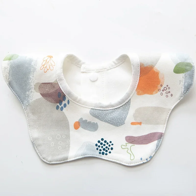 1Pcs Baby Feeding Drool Bibs Cotton Accessories Newborn Cute Cartoon Adjustable Soft Cotton Triangle Towel Baby Bibs Apron