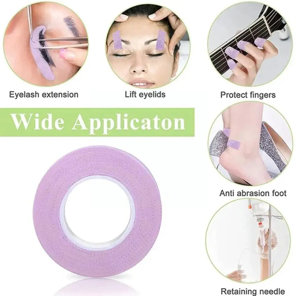 Respirável Medical Paper Eyelash Tape, maquiagem adesiva dos cílios, ferramentas de extensão dos cílios não tecidos, 6 cores, C8T3