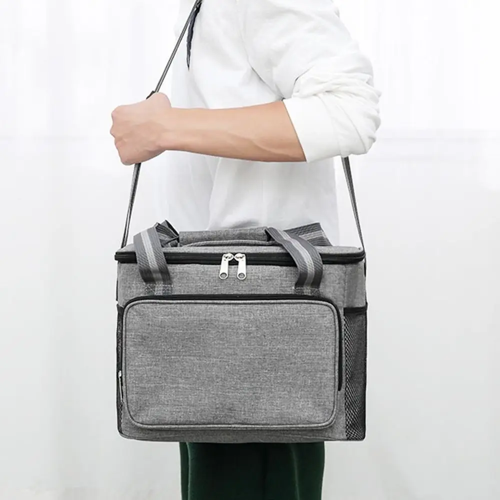 Portable 15L Thermal Lunch Bag Handheld Thickened Insulated Cooler Bag Waterproof Large Capacity Cooler Lunch Box Travel