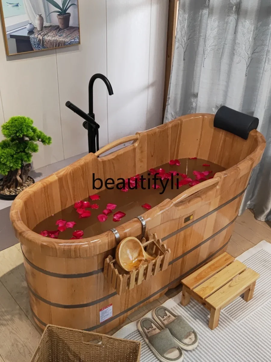 Oak full body bath wooden tub bath tub bathtub