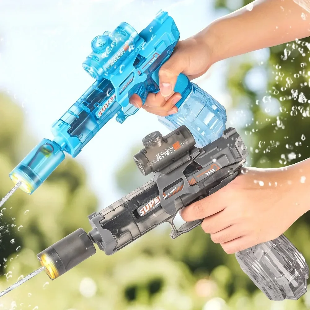Continuous Electric Water Gun Fully Automatic Water Shooter Summer Outdoor Beach Fight Games Toy for Boy Girl Birthday Xmas Gift