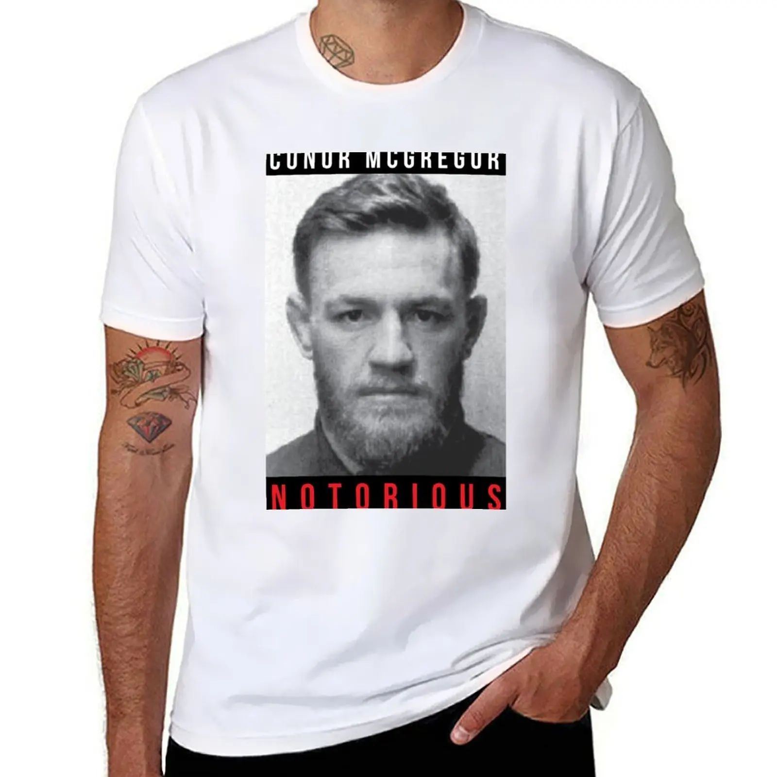 

Connor McGregor Notorious Mugshot T-Shirt funny t shirts cotton cotton t shirts high quality T-Shirt