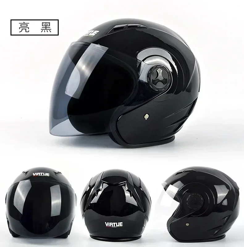 VIRTUE Motorcycle Scooter Helmet Men Women Summer Half Helm Four Seasons Warm Breathable Casco Moto Motorcycle Accessories