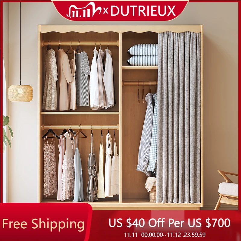 

Modern Simple Wardrobe Nordic Bedroom Organizer Storage Design Closet Partitions Aesthetic Space Saving Vestidores Furniture