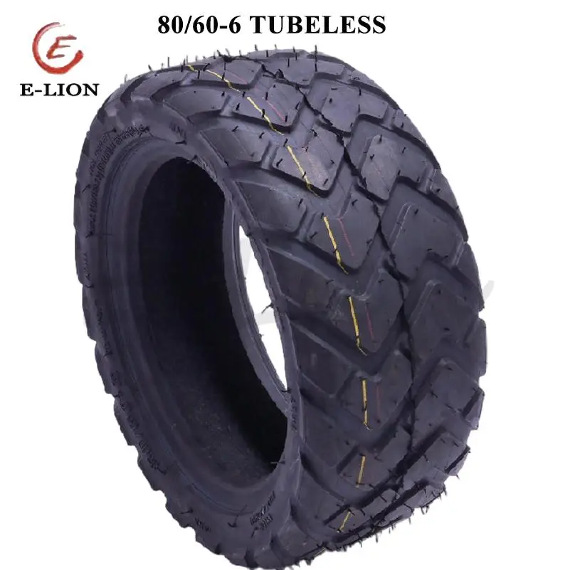 10 Inch 80/60-6 Tubeless Vacuum Tire with Valve for KUGOO M5 FLJ C11 T11 Curuss R10 Solar P1 Electric Scooter Tyre Wheel Parts